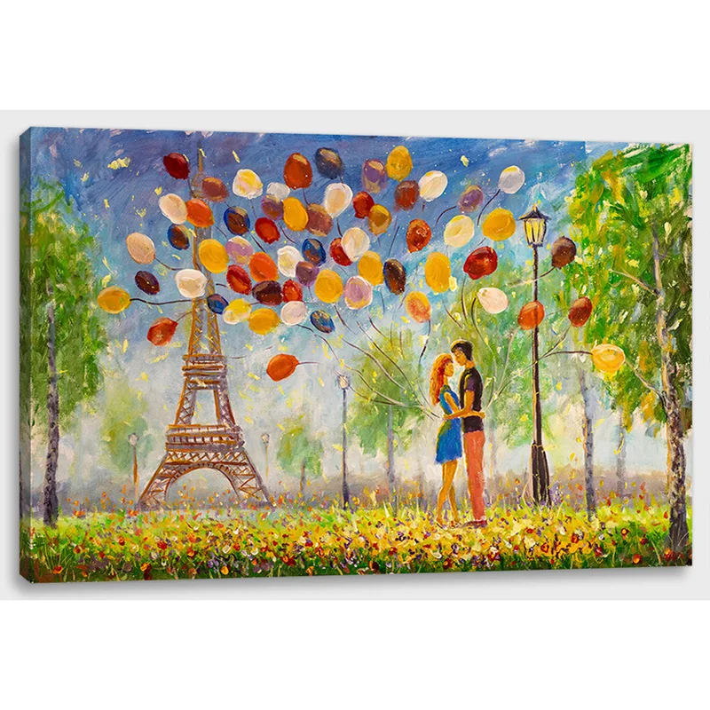 Custom image Discount Stock 3 days ready flower cityscape LED wall painting lighted wall print with music chip