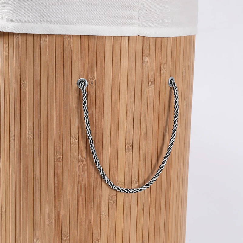 Handle Portable round   rattan Bamboo  basket bamboo  rattan rectangle wholesale