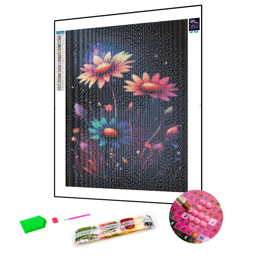 Hot Selling 30*40 DIY Handmade Full Diamond Paintings Flowers Series Rhinestone Painting Chinese Manufacturer Diamond Painting