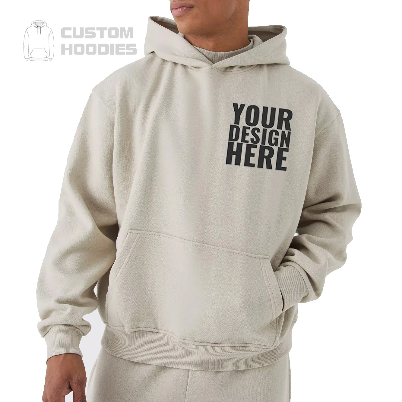 Custom Plain Hoodies Gym Heavyweight Pullover Blank Oversized Cotton Hoodies Sweatshirts Men Hoodies Streetwear For Men