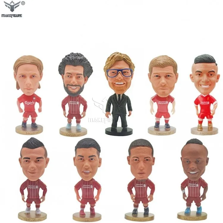 Custom Made 3inch PVC Soccer Player Figure Lifelike Football Celebrity 3D Mini Football Team Player Figure Toy