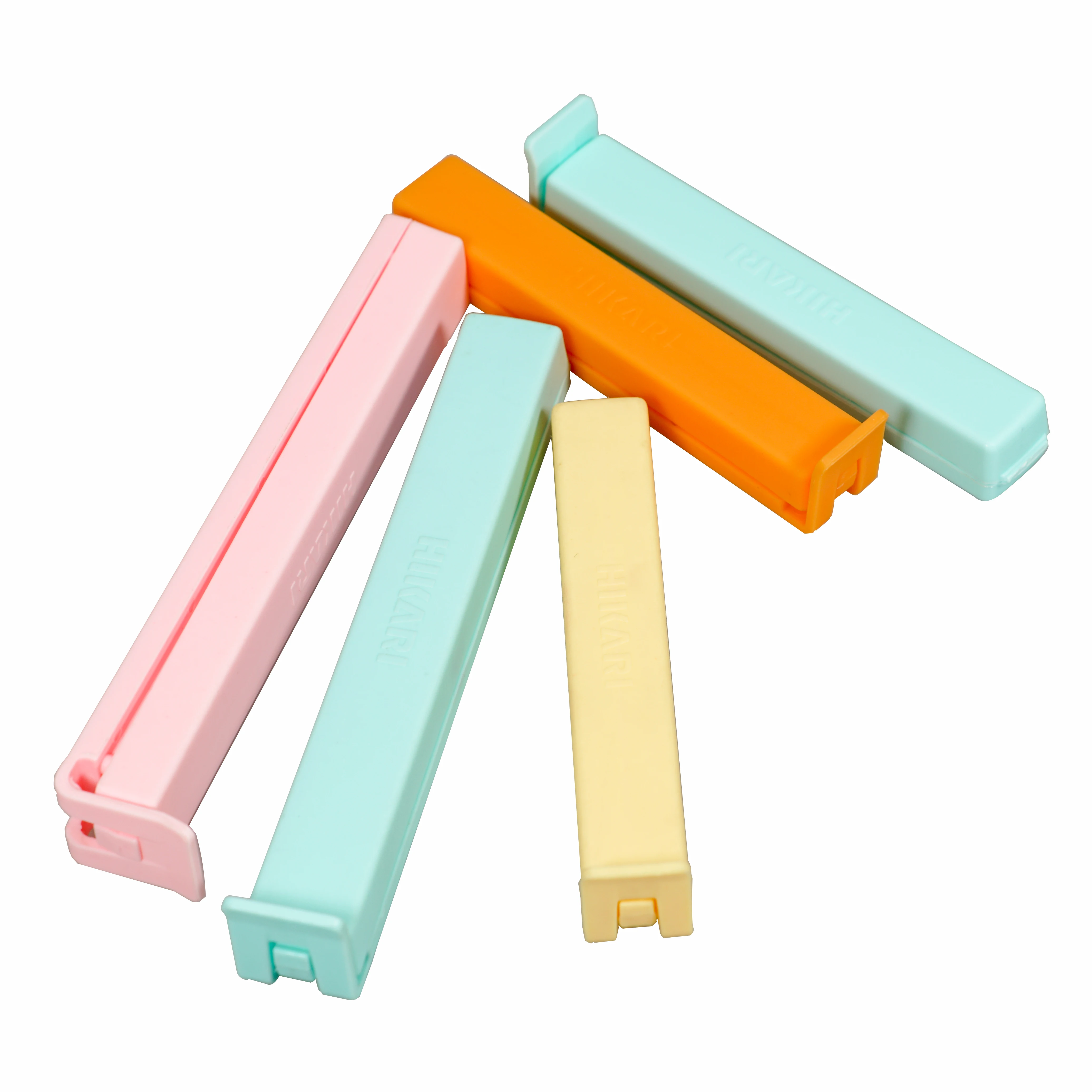 Midium size wholesale custom LOGO colorful plastic sealing clip for food at low price