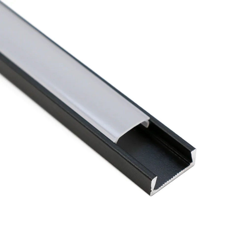 High quality Surface mounted and recessed 15*06mm LED strip light Silver Black White LED Aluminum Profile for LED strip light