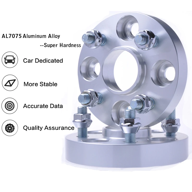 
Anodized Forged Aluminum Wheel spacers 4x100 CB 60.1mm Al7075 T6 Rim wheel Adapters For Renault Clio 15mm 
