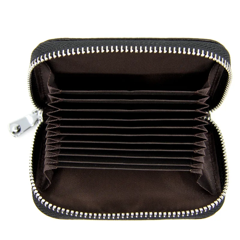 2022 Hot Sales 12 Card Genuine  Leather RFID Card Holder Wallet Women Casual Wallets Minimalist Card Holder Wallet for Lady