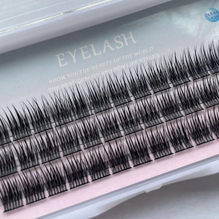 Individual Eyelash Clusters Private Label Faux Mink Eyelash Ribbon premade volume Lash Set Eyelash Extension Cluster