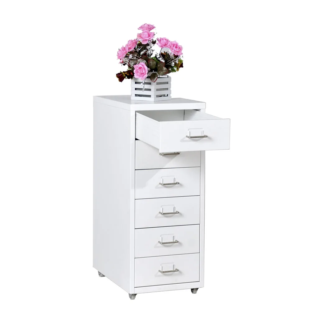Series black helmer six drawer cabinet /slim 6 drawer vertical metal file cabinets with casters for Korea
