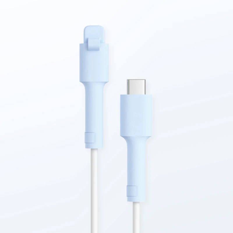 Silicone Usb Charger Cable Protector De Spiral Cable Sleeves Cover Cargador Type C to Lightning Data Line for Iphone Original