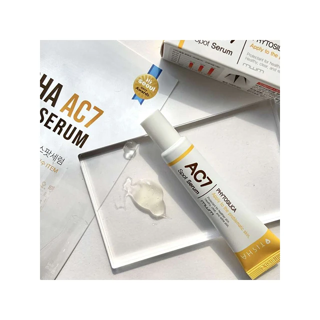 TISHA AC7 Spot Serum 15ml/0.506 fl.oz - MADE IN KOREA high quality Improve acne, pimple, inflammation area Silica (micro needle)