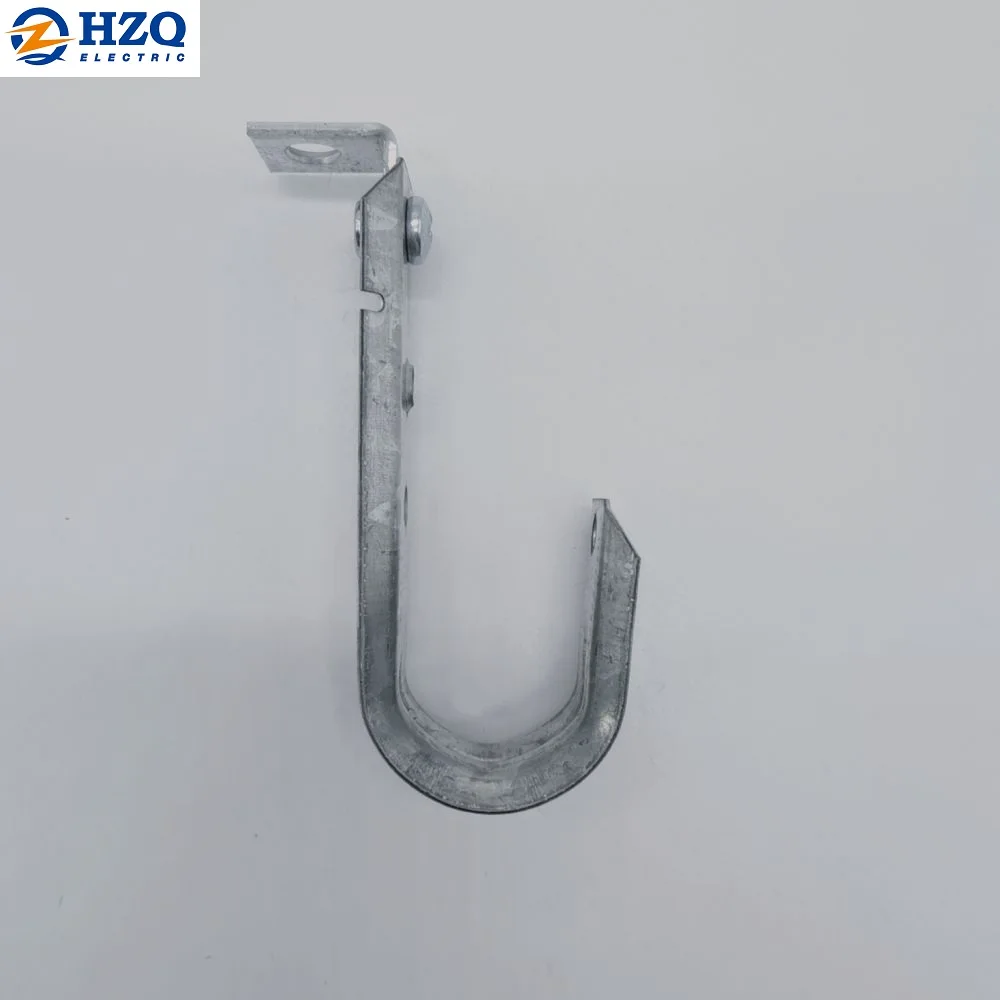 Data come cable support, Precision Punch Stamping Single J Shape Hook--J Hook with Angle bracket