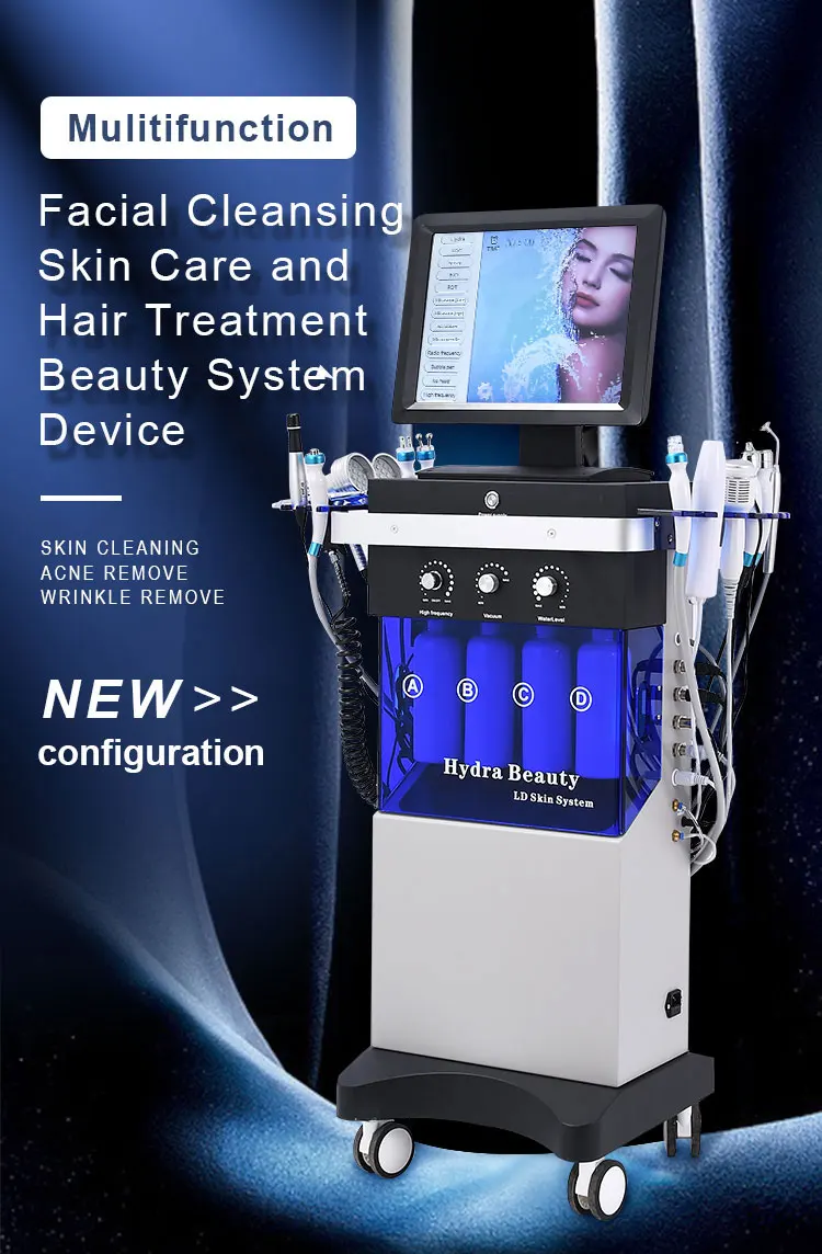Good Price Aesthetic Machine 14 In 1 Skin Clean Pores Removal Oxygen Hydro Facial Machine For Beauty Spa