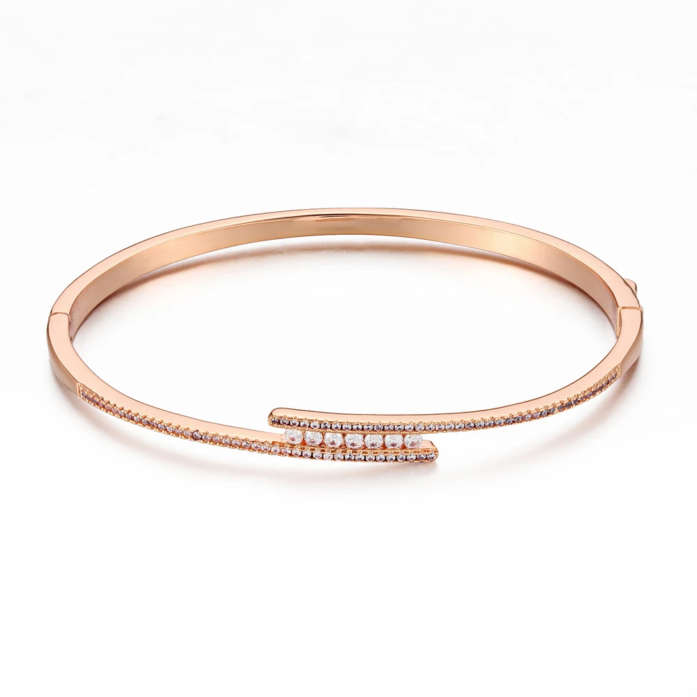 Инвентарь розничная продажа браслеты со стразами браслеты с настоящим золотым покрытием циркониевые женские браслеты для ежедневного ношения