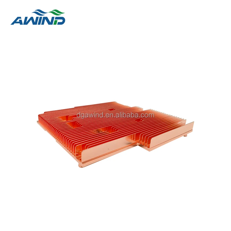 163mm wide push pin heatsink skive heat fin sink for gpu board copper fin tube heat sink heat exchanger