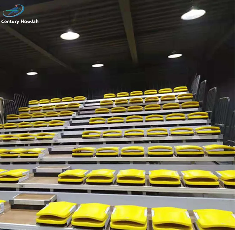 Indoor Telescopic bleachers Stainless Steel grandstand with front-mounted flap Seats Removable Stadium Stands for outdoor