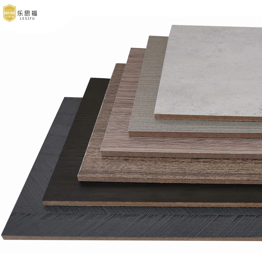 Lesifu cheapest 18mm E1 E2 E0 grade glue Melamine MDF Board