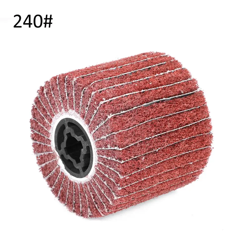 120# 240# 320# Mop Flap Non Woven Grinding Wire Drawing Abrasive Buffing Polishing Brush Wheel For Stainless Steel Metal