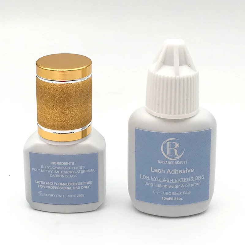 0.5 Second Black Clear Korea Waterproof Eyelash Extension Glue Custom Logo Lash Glue For Eyelash Extension Eyelash Glue