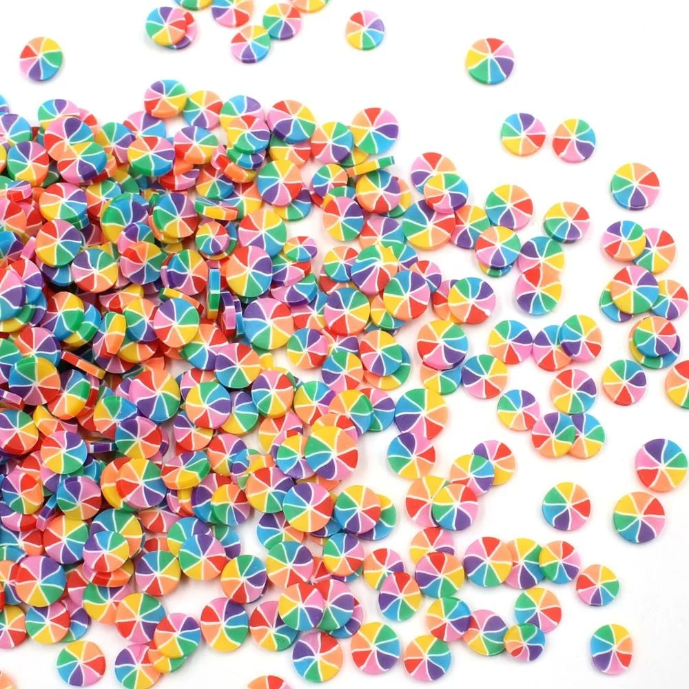 RAINBOW CANDIES Polymer Clay Dessert Candy Slice Sprinkles for Slime or DIY Work
