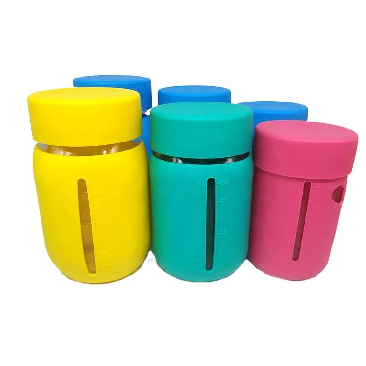 Factory Custom Logo Heat Insulation Glass Bottle Mason Sleeve Jar Silicone Sleeve For Mason Jar