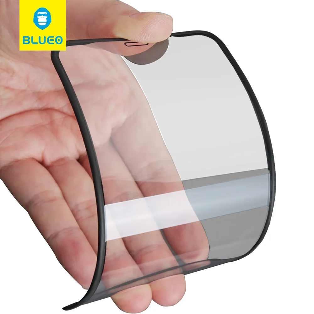 Небьющийся гибкий резиновый край Blueo, закаленное стекло, Противоударная защита экрана Airtag для iPhone 11 12 Pro Xs Max