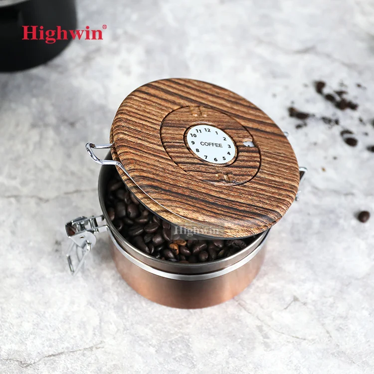 Coffee Container Airtight Vacuum Stainless Steel Coffee Canister