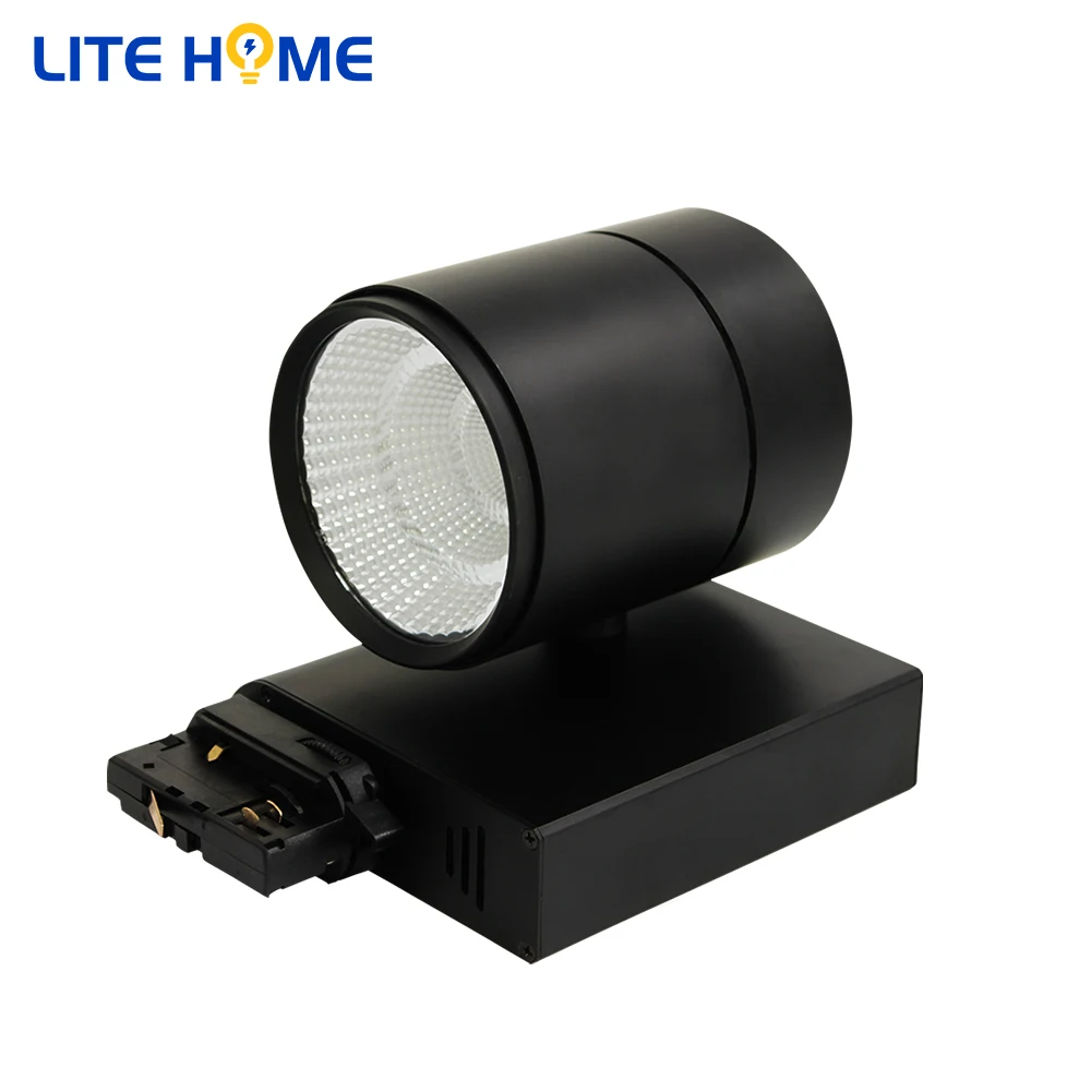 LED Track Light 40W High CRI 90 Diameter 110mm Spotlight LED COB Track Light 4 Wire for Museum Clothing stores
