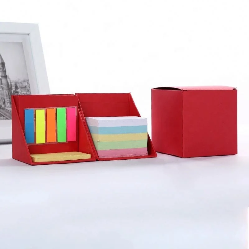 Custom Sticky Note 3x3 Inch 100 Sheets Per Pad 6 C Acrylic Memo Pad Business Promotion Gift Sets Luxury Corporate Tech