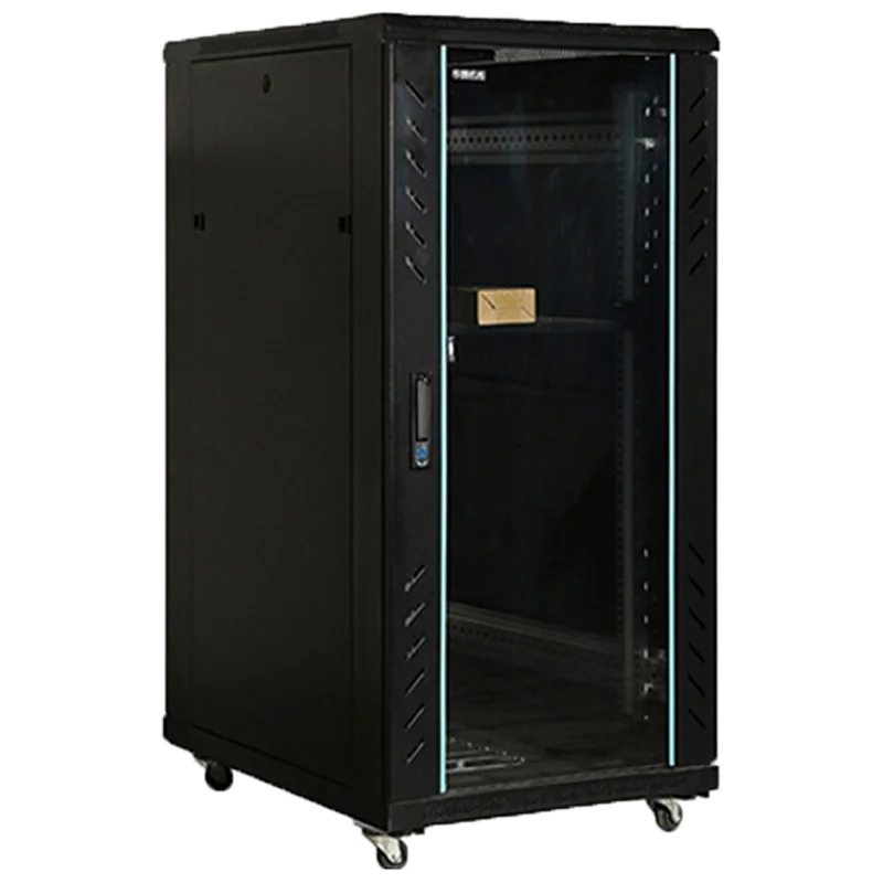 Низкий уровень шума 19 дюймов центр обработки данных стоечный сервер 22U напольные стеклянные двери шкаф для сетевого сервера