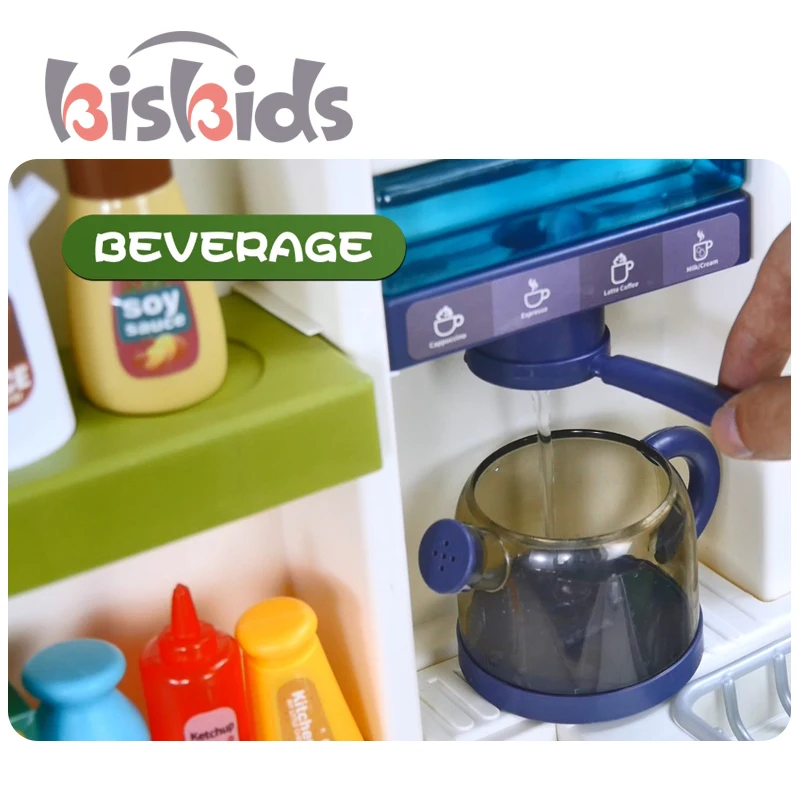 101pcs Kid simulation luxury cooking table play toy multi-function electric sounds stove kitchen set toys