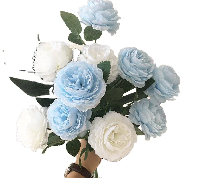 Manufacturer roses bouquet real touch artificial flower silk flowers for Home bridal wedding party festival