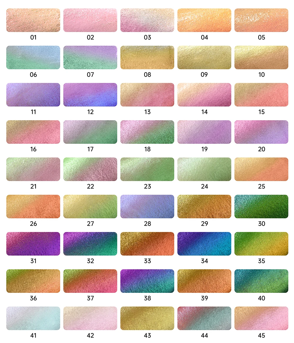 Wholesale Cosmetics Duochrome 45 Colors Duo Chrome Pigment Satin Eye Shadow Multichrome Neon Chrome Chameleon Liquid Eyeshadow