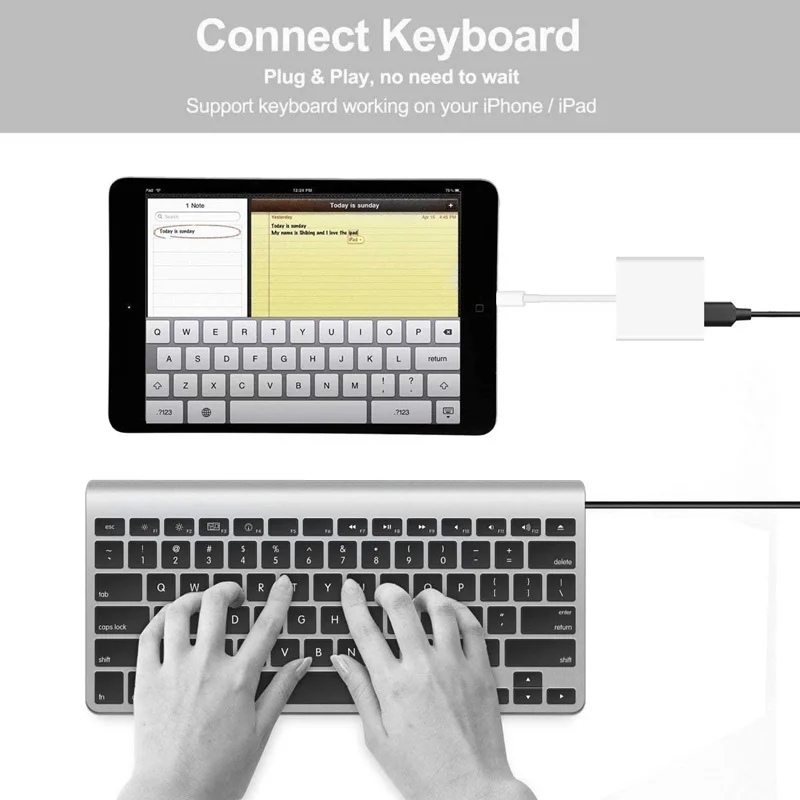  USB-адаптер для камеры 2 в 1 USB-кабель OTG синхронизации данных совместимый с iphone ipad считыватель карт разветвитель