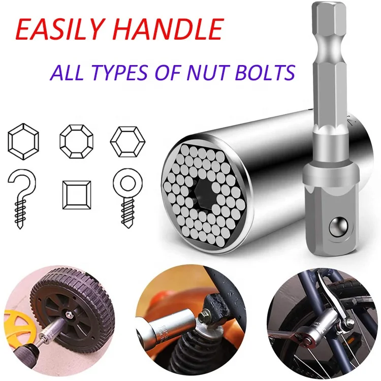 Jutye  Professional Sockets Tools Multi-Function Wrench Repair Kit with Power Drill & Ratchet Wrench Adapter  Socket Tools