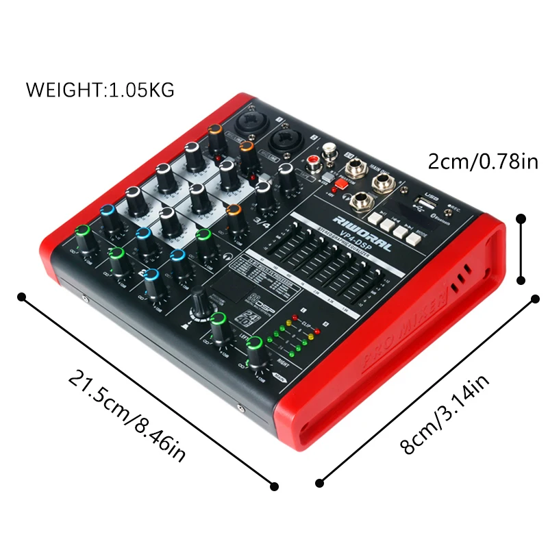 VP4 Super Factory Professional sound studio audio interface usb built in blue teath audio mixer for party