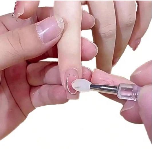 Nail Art Silicone Applicator Sticks Reusable Chrome Glitter Application Manicure Tool Easy to Apply Pigment Silicone Nail Brush