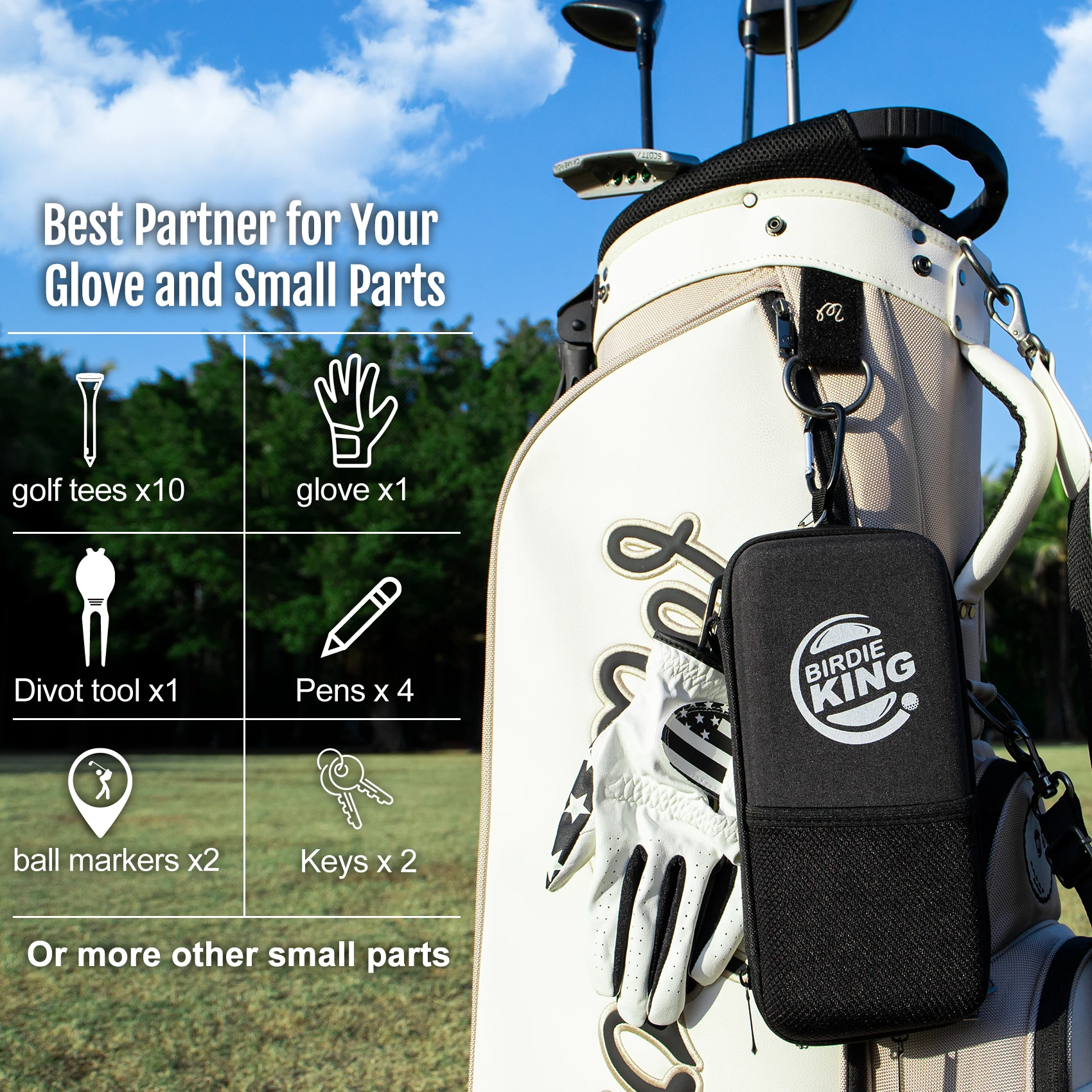 Oem Custom Portable Golf Glove Storage Case Multipurpose Waterproof Golf Accessory Bag Golf Glove Holder Case