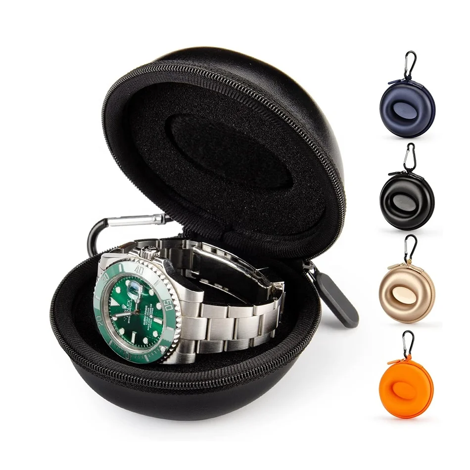 Custom Logo NH35 36 38 39 40 44 mm Black Wrist Watch Traveling Display Case Ladies Luxury Leather Smart Watch Strap Box Case