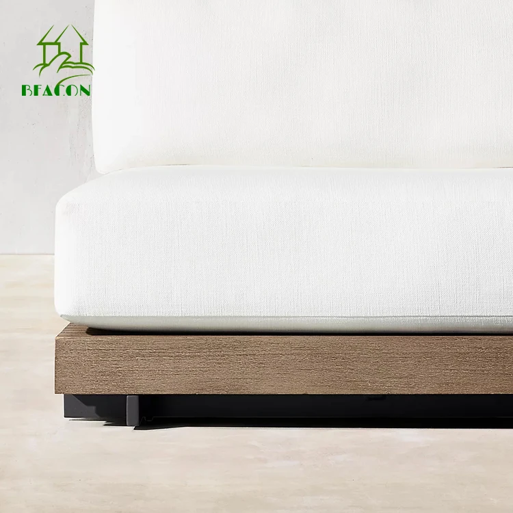 Outdoor furniture sofa garden chair set waterproof fabric quick dry sponge white outdoor furniture sofa