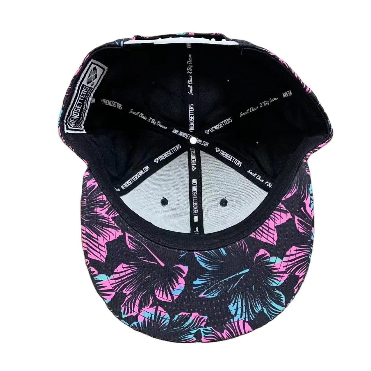 Sublimation Printed 6 Panel Baseball Cap Hat 3D Puff Embroidery Sublimation Snapback Cap Custom Snap Back Hat With Logo