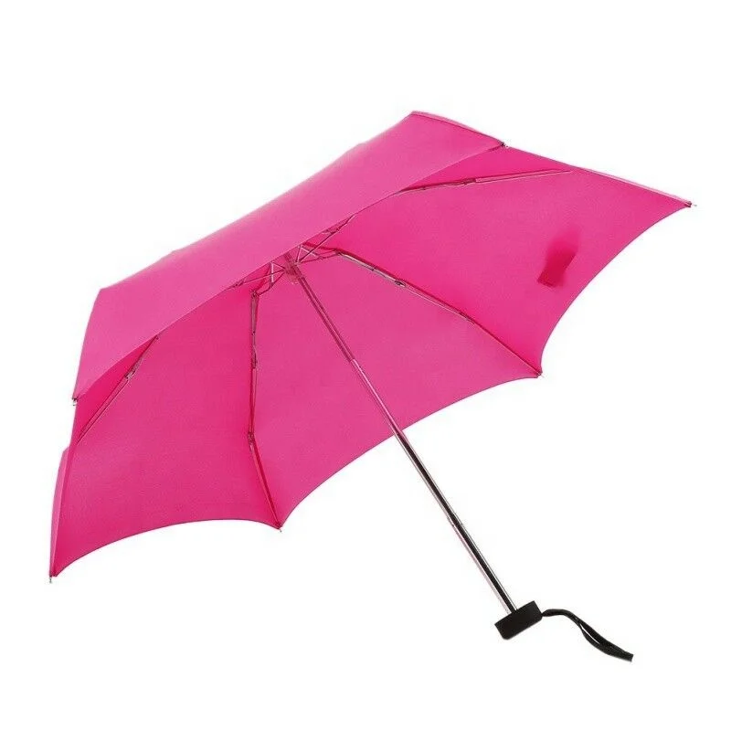 Compact travel folding umbrella with case