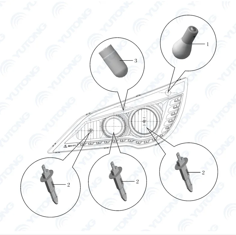 Yutong Bus combination headlights 4101-00083