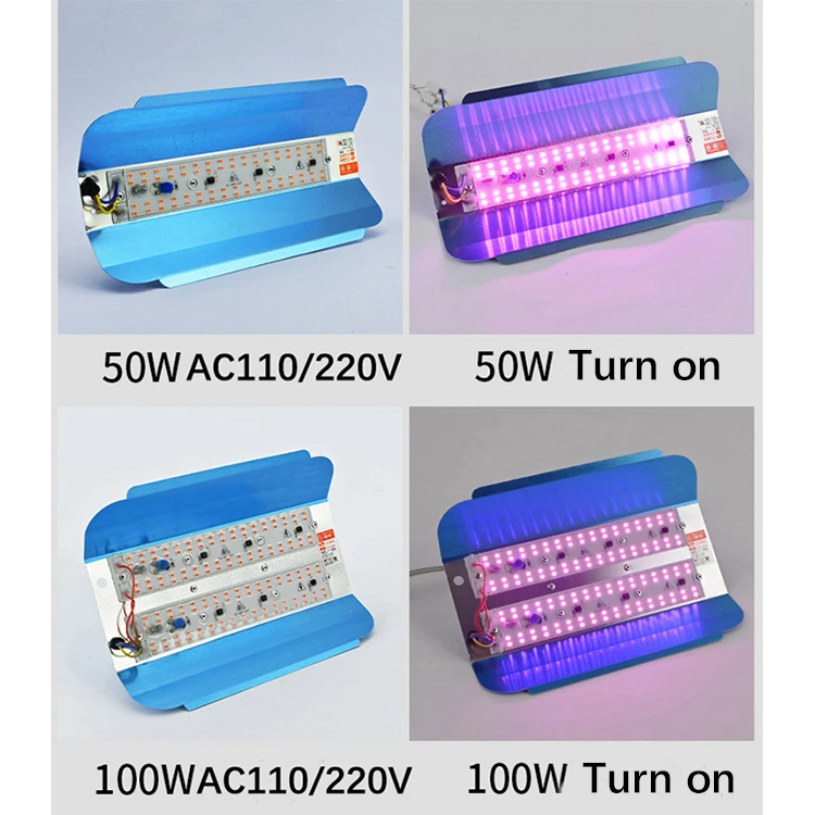 110V luces led para plantas 220V grow lights indoor plants Growth Seedling Reflector Led 100W full spectrum led grow light