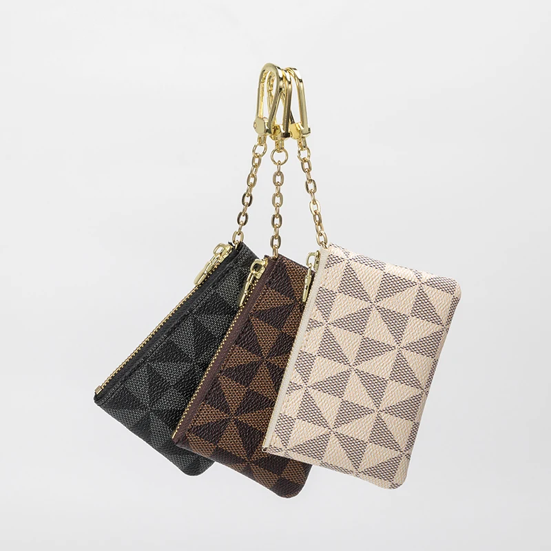 Coin pocket Custom zipper square leather pocket Coin Purse Mini coin purse small hang bag
