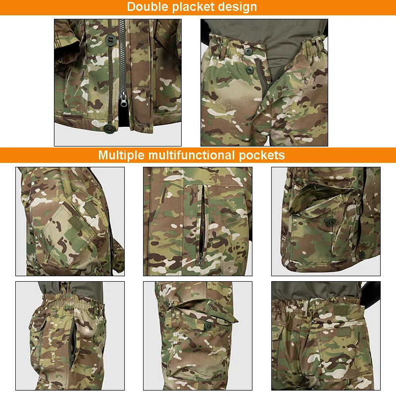 OBSHORSE Gorka 3 Suits FG Winter Wind Waterproof Working Hunting Clothes Training Ski Rip Stop Tactical Uniforms