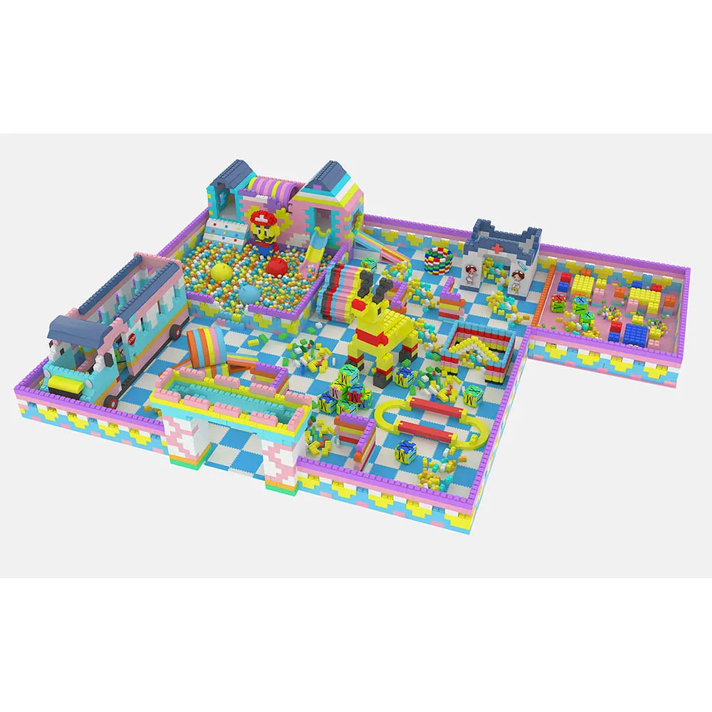 Customized Indoor Playground Commercial Safety Children EPP Foam Block Party Rental Colorful Indoor Playground Equipment Set