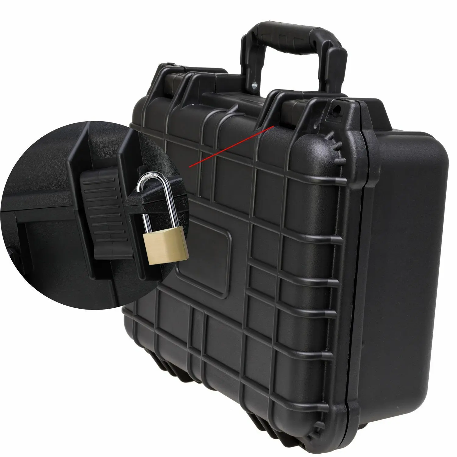 shockproof protective hard case for cameras box plastic carrying handle plastic hard miniatures carrying case foam