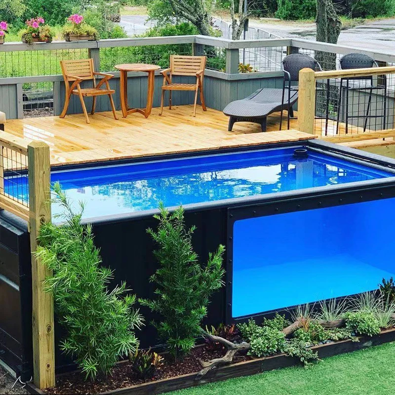 20ft/40ft container swimming pool outdoor prefab swimming pool container