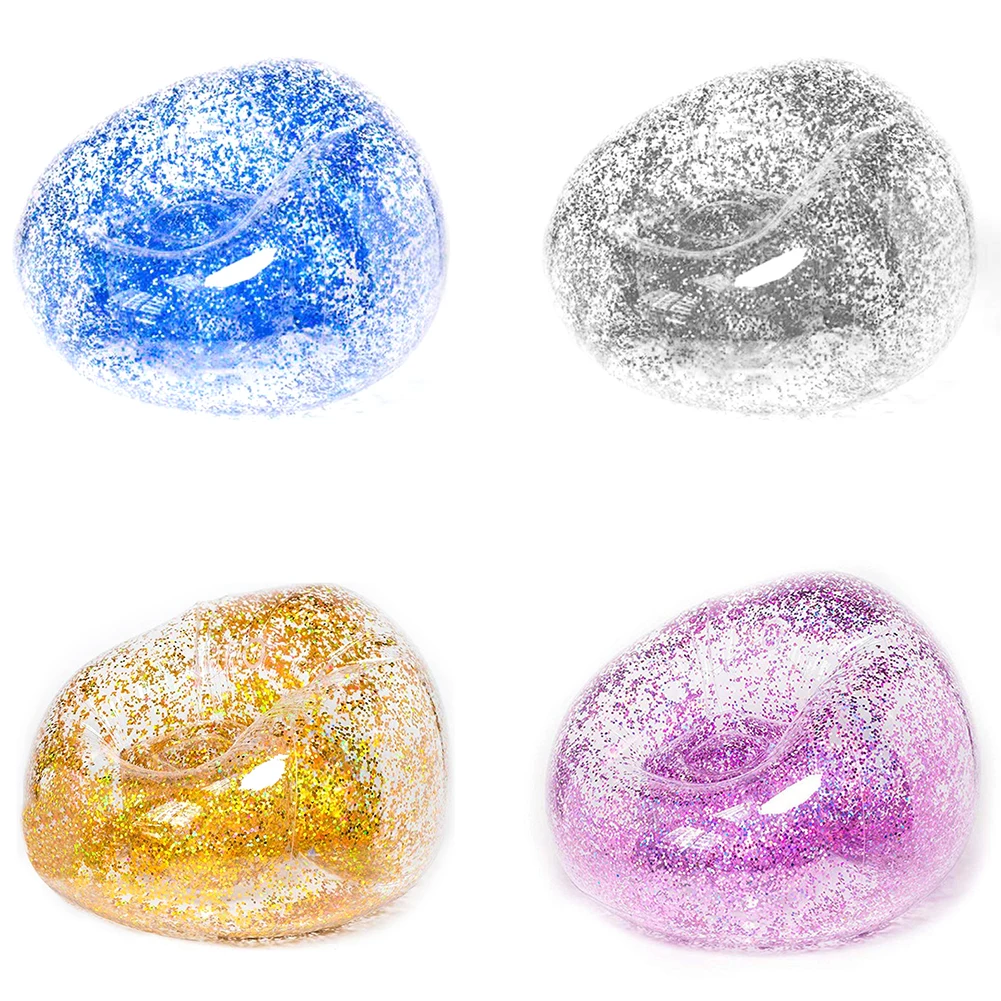 
Bean Shape Transparent Inflatable Chair Adult Foldable Inflatable Chair Sofa for Home 