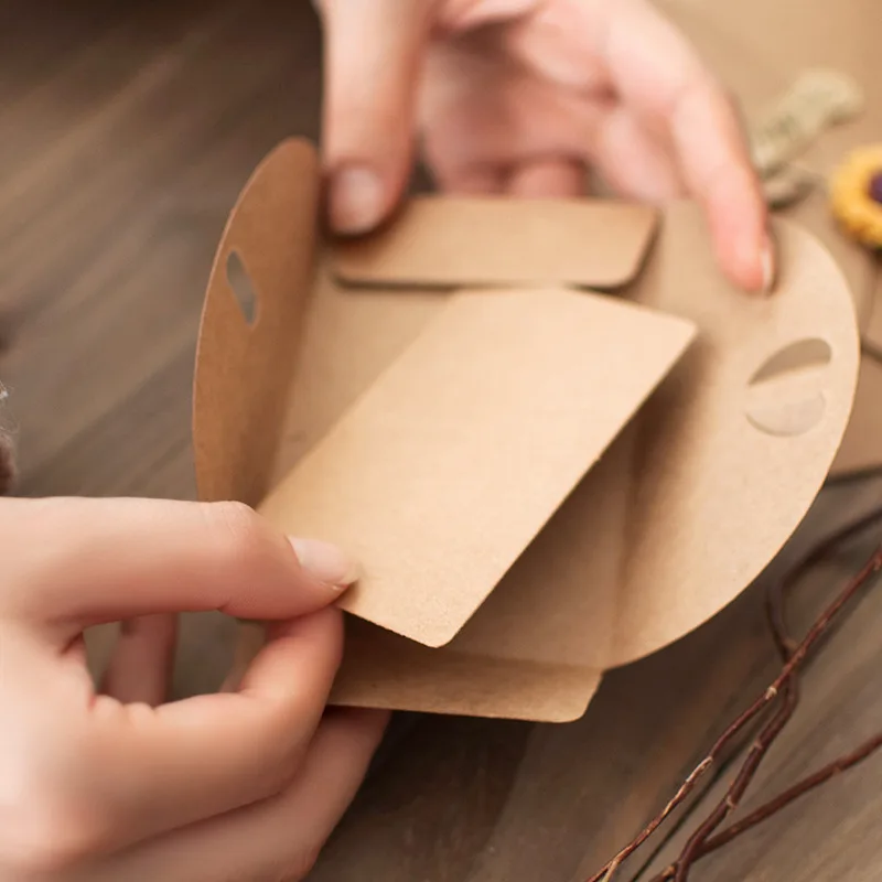 
Dried flower merry christmas greeting card with envelopes kraft paper ODM/OEM handmade creative gift card birthday 