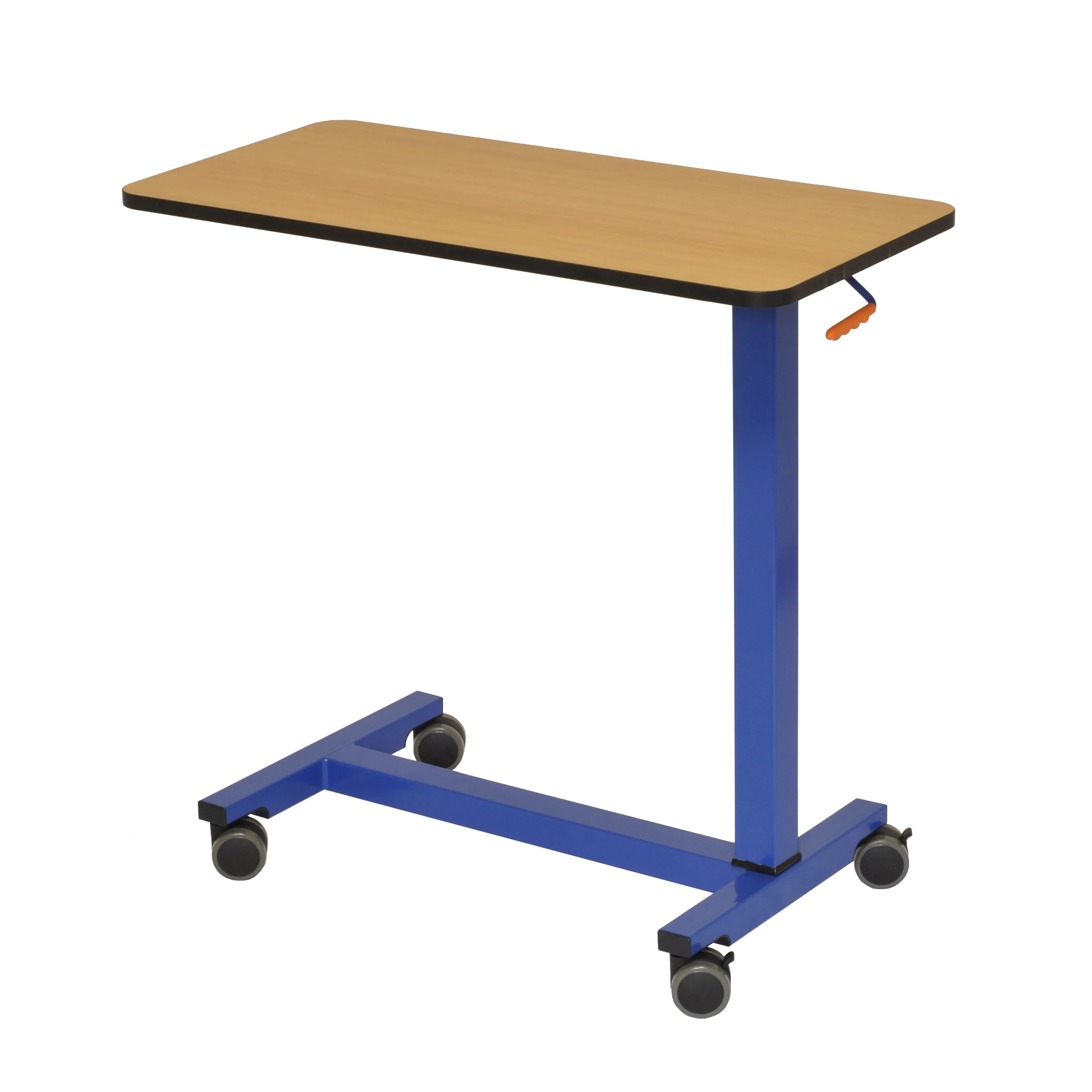 Portable Rolling Tray Adjustable Patient Food Table Hospital Bedside Table